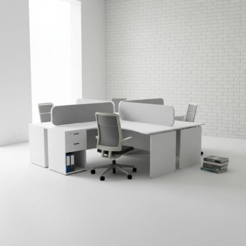 Platinum Cluster Desks