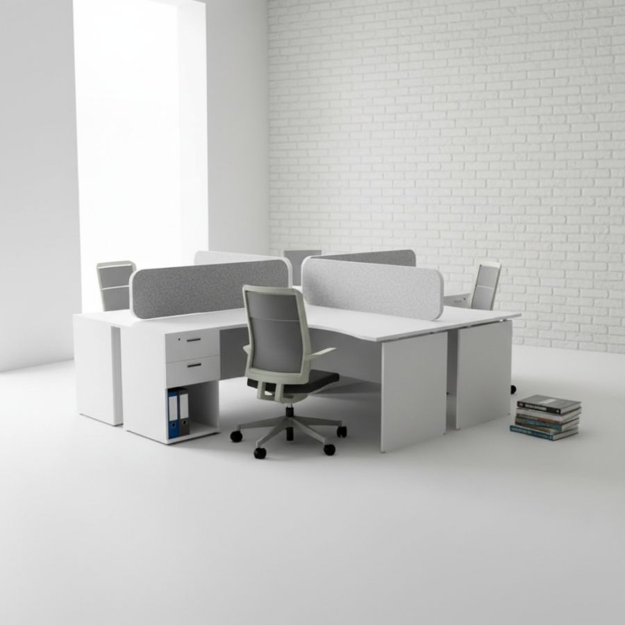 Platinum Cluster Desks